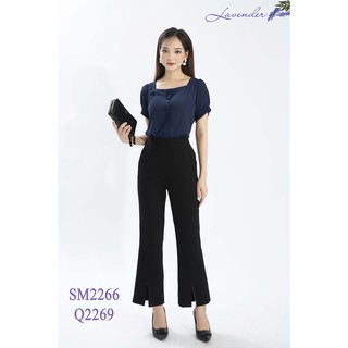 Quần ống loe công sở dáng xẻ gấu hot 2021 hàng xưởng VN chất đẹp