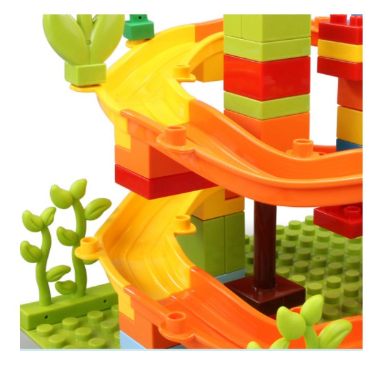 LEGO LÂU ĐÀI CẦU TRƯỢT, 80 chi tiết , 3+, Tương thích lego duplo- gói quà miễn phí