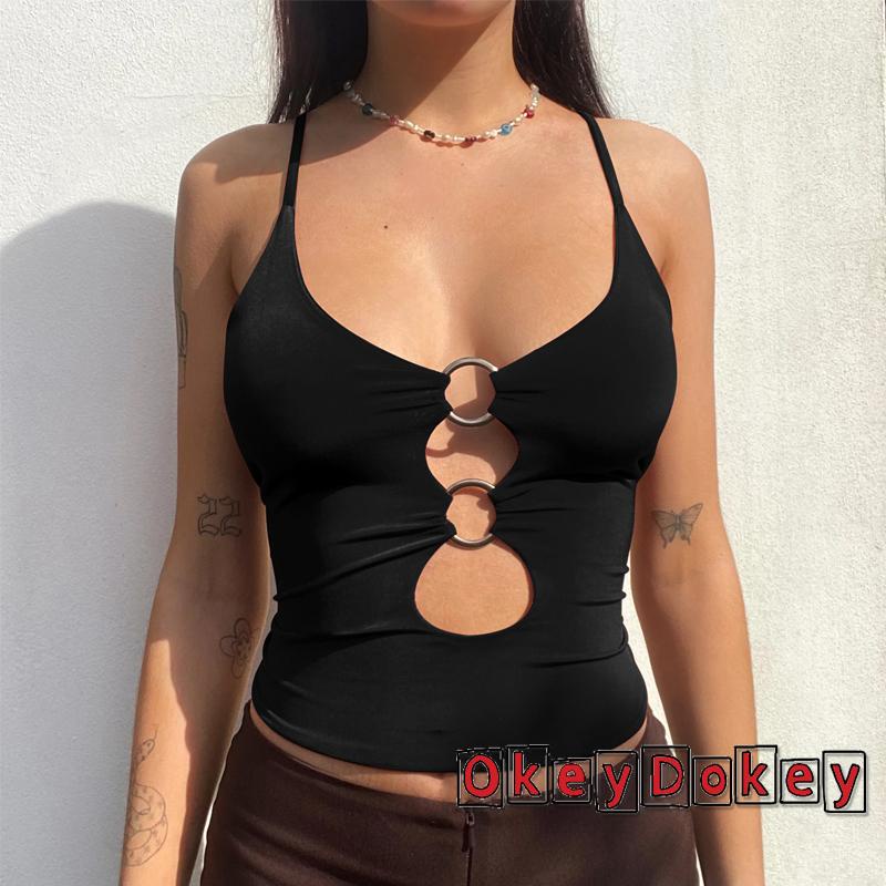 Áo Croptop Hai Dây Ôm Dáng Gợi Cảm Cho Nữ