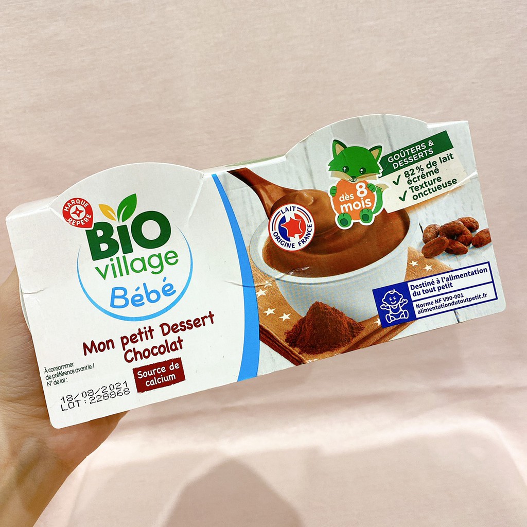 [Lẻ 1 hũ 100gr] Sữa chua / Váng sữa hữu cơ Bio Village BeBe 6M+ AIR 100gr_Date 12/2022 - 02/2023