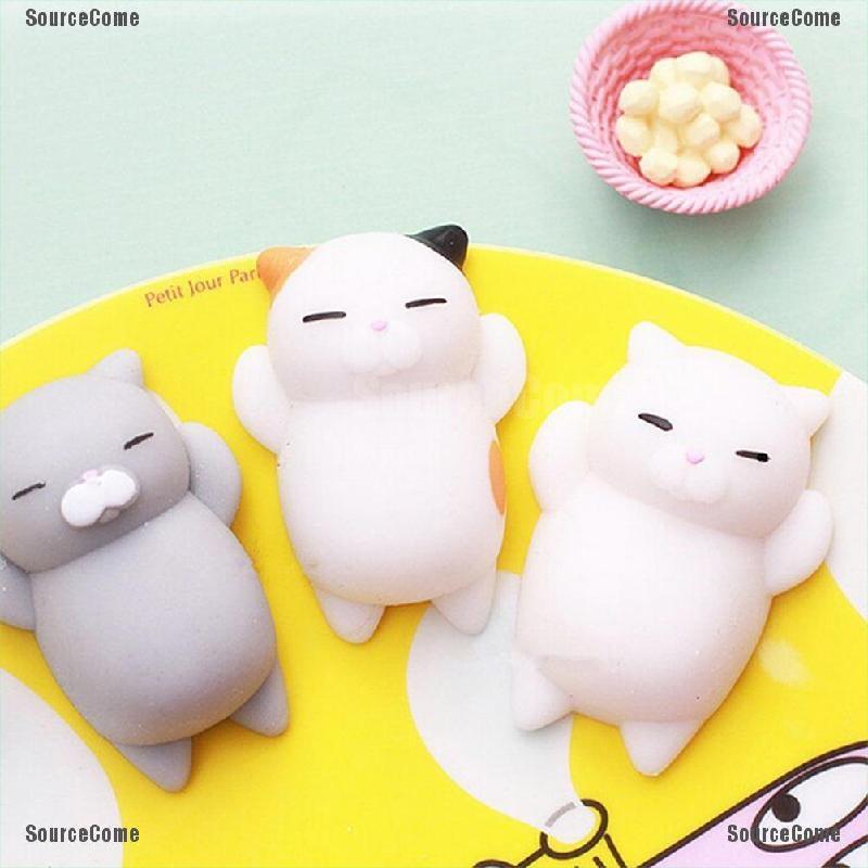 Đồ chơi Squishy Giảm Stress Hình Mặt Mèo Dễ Thương Cho Bé