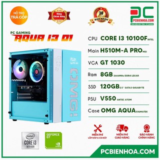  PC GAMING AQUA ( CORE I3 10100F / H510 / GT1030 / 8GB / 120GB )
