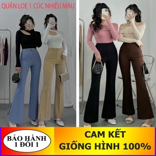 Quần loe 1 cúc nhiều màu siêu hack dáng,chất vải đẹp loại 1 cao cấp