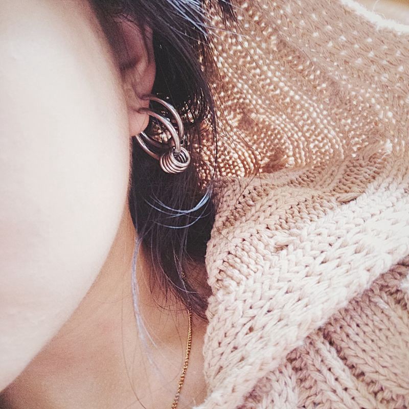 Khuyên Tai Thép Titan Kiểu Đơn Giản Phong Cách Hip Hop