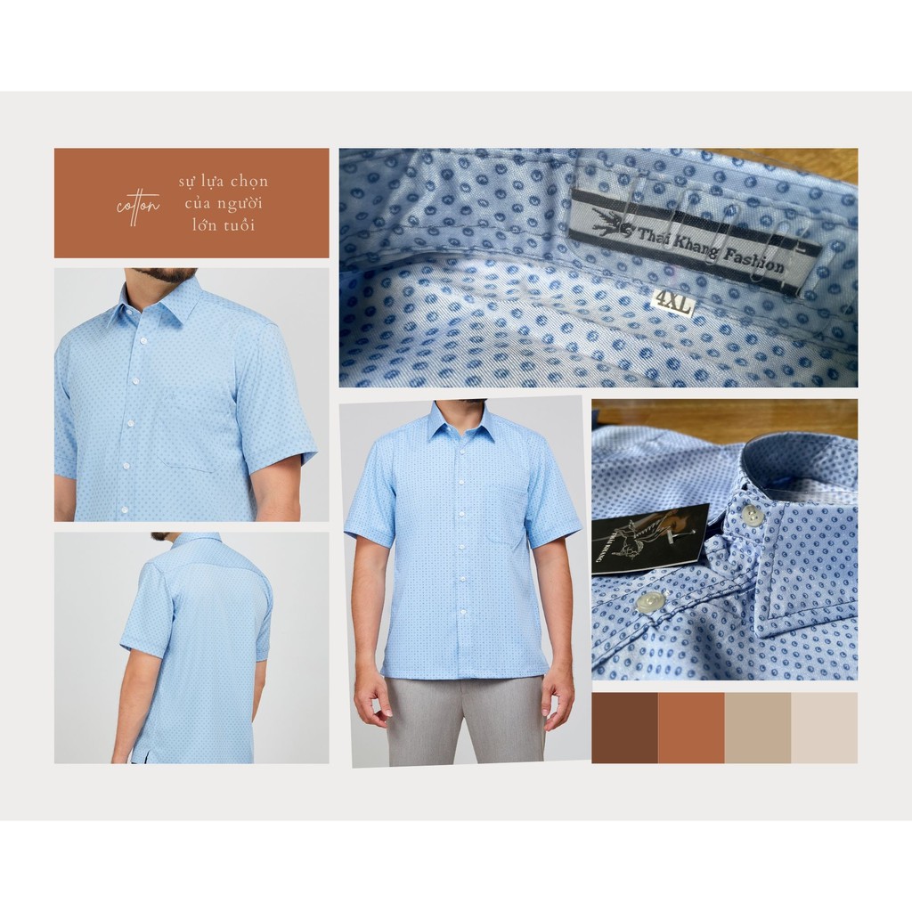 Áo sơ mi nam ngắn tay trung niên THÁI KHANG vải lụa co giãn mềm bề mặt mịn siêu form rộng classic ALUA12 | BigBuy360 - bigbuy360.vn