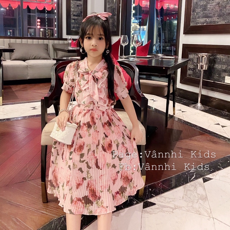SET ÁO HOA + CHÂN VÁY MAXI DẬP LY 15kg-23kg