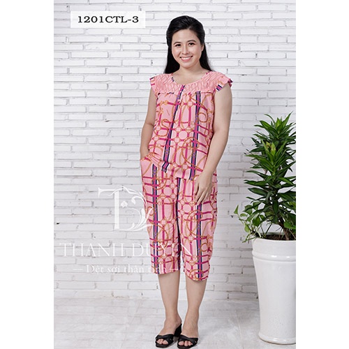 Đồ bộ Tole nữ mặc nhà Thành Duyên hoa, không rút, thoáng mát (1201CTL P1)