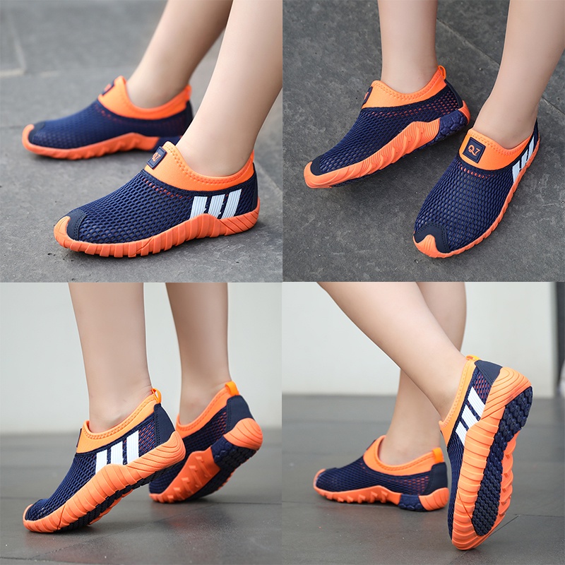 Giày Thể Thao Mùa Hè Phối Lưới Thoáng Khí Thời Trang Cho Bé Trai Cỡ 28-40