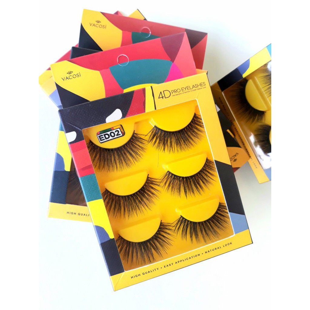 Lông mi 4D VACOSI PRO EYELASH VM22 giả mỏng như mi thật
