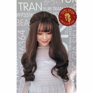 Tóc bộ siêu cấp YuriTran (xoăn đuôi nhỏ 50 socola tết tóc)
