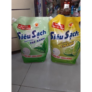 Nước rửa chén Lix siêu sạch hương trà xanh túi 3.5kg tiết kiệm