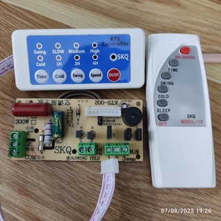 Bộ Mạch điều khiển TỪ XA quạt PHUN SƯƠNG quạt HƠI NƯỚC quạt ĐIỀU HÒA 5 NGÕ RA có bảng hiển thị