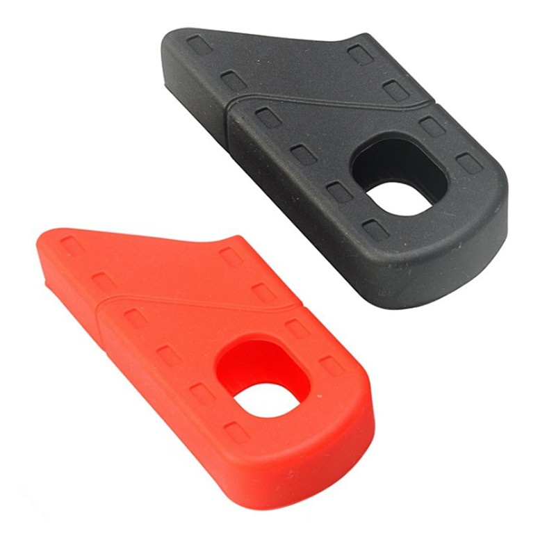 High Quality 2PCS Universal Bicycle Fixed Gear Rubber Crank Protector Cover, Black
