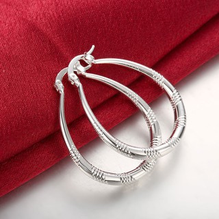 Bông tai tròn mạ bạc 925