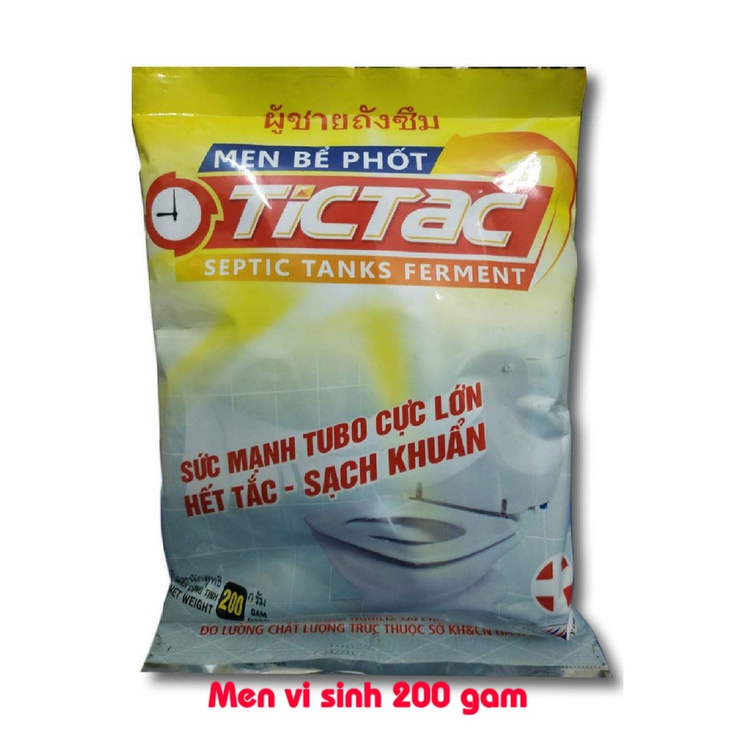 Men xử lý Bể Phốt Tictac 200g phòng tắc hết mùi hôi