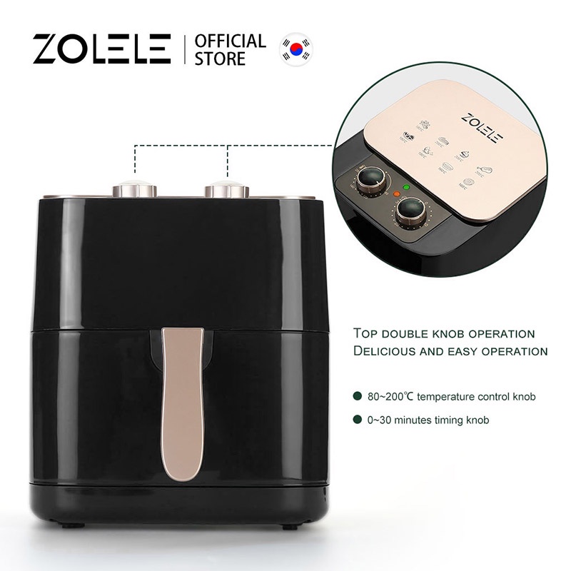 Nồi chiên không dầu ZOLELE ZA002 4.5L/6.5L chất lượng cao