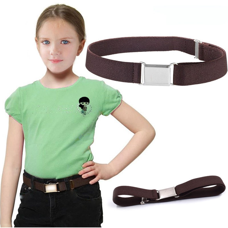 Children's Elastic Belt Adjustable Length Solid-Colored Belt