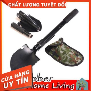 Xẻng quân dụng mini 4 in 1 làm vườn , du lịch đi phượt