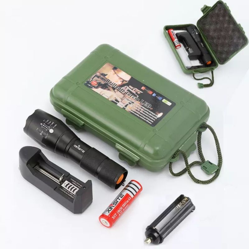Đèn pin siêu sáng XML-T6 mini cầm tay 5 chế độ ánh sáng