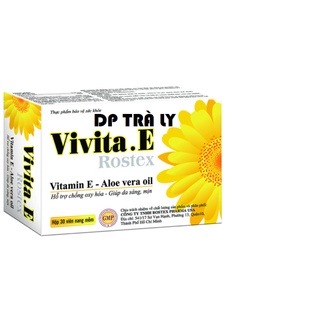 Viên uống đẹp da Vitamin E 4000mcg, tinh dầu lô hội làm đẹp da, chống lão hóa - Hộp 30 viên