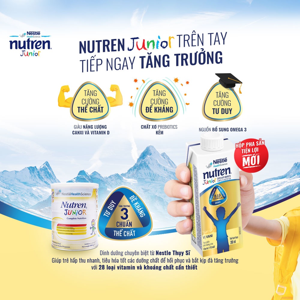 Sữa Nước Nutren Junior Pha Sẵn Hộp 200ml