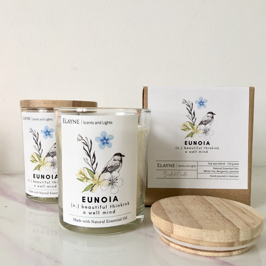 Nến thơm tinh dầu giảm stress, thư giãn White Tea & Bergamot