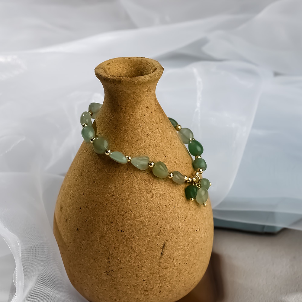 Vòng Tay Chuỗi Hạt Đá Aventurine Thời Trang Cho Nam Và Nữ