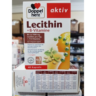 Viên uống mầm đậu nành Lecithin của Doppel hàng Đức hộp 40 viên