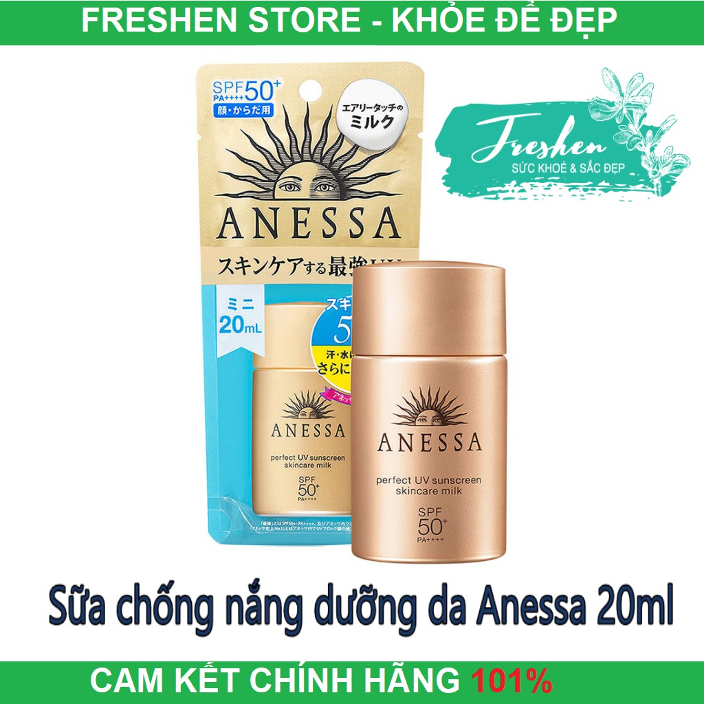 ✅ (CHÍNH HÃNG) Sữa chống nắng bảo vệ hoàn hảo Anessa Perfect UV Sunscreen Skincare Milk 20ml