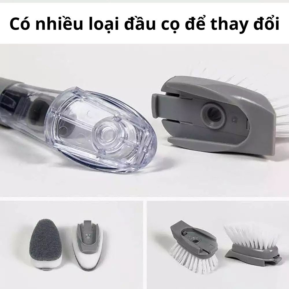 Bàn chải đa năng có Bơm chất tẩy rửa nhiều đầu cọ chống xước mã 70018 Kami