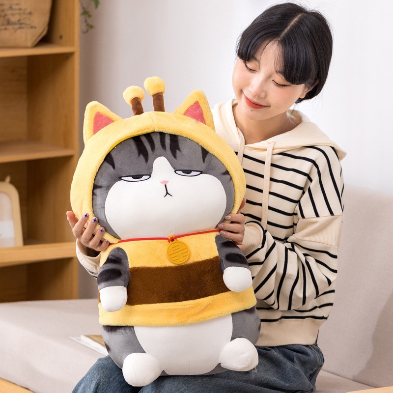 Gấu Bông Mèo Hoàng Thượng CosPlay Ong Size 50cm- 60cm-75cm Mèo Hoàng Thượng Cao Cấp