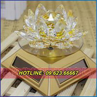 [FreeShip 50k Toàn Quốc]  Đế nến hoa sen thủy tinh pha lê