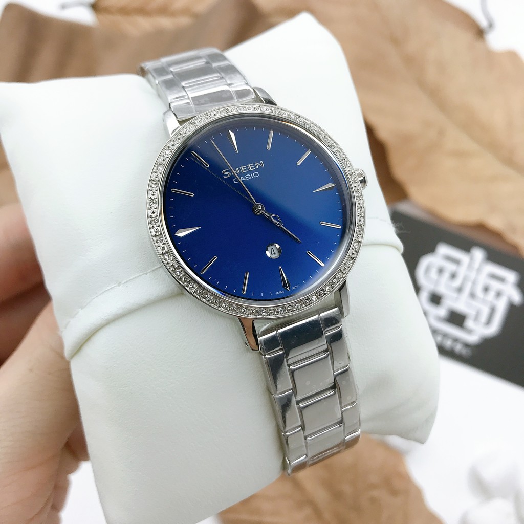 Đồng hồ nữ Casio SHEEN SHE-4535 / SHE-4535YD-2A kính Sapphire, đính đá Swarovski chính hãng