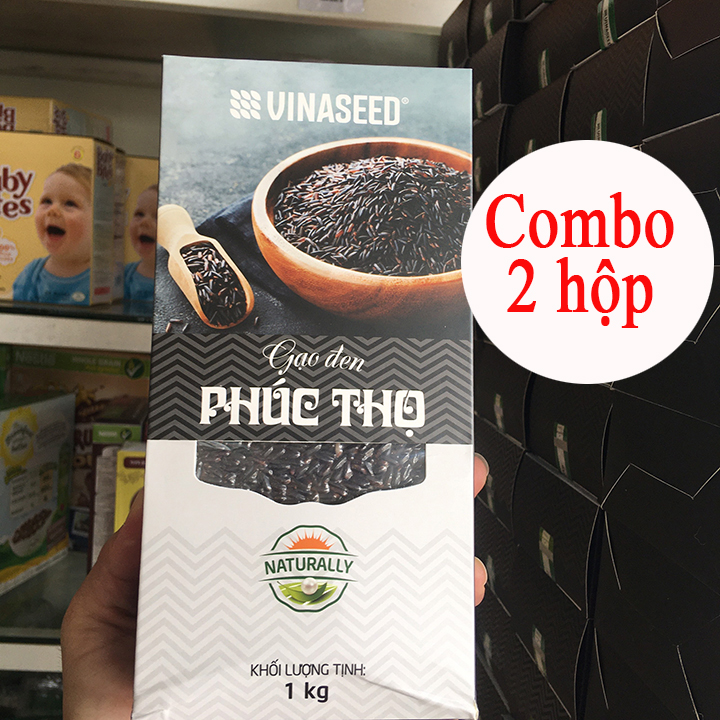 Combo 2 hộp Gạo lứt đen Phúc Thọ Vinaseed