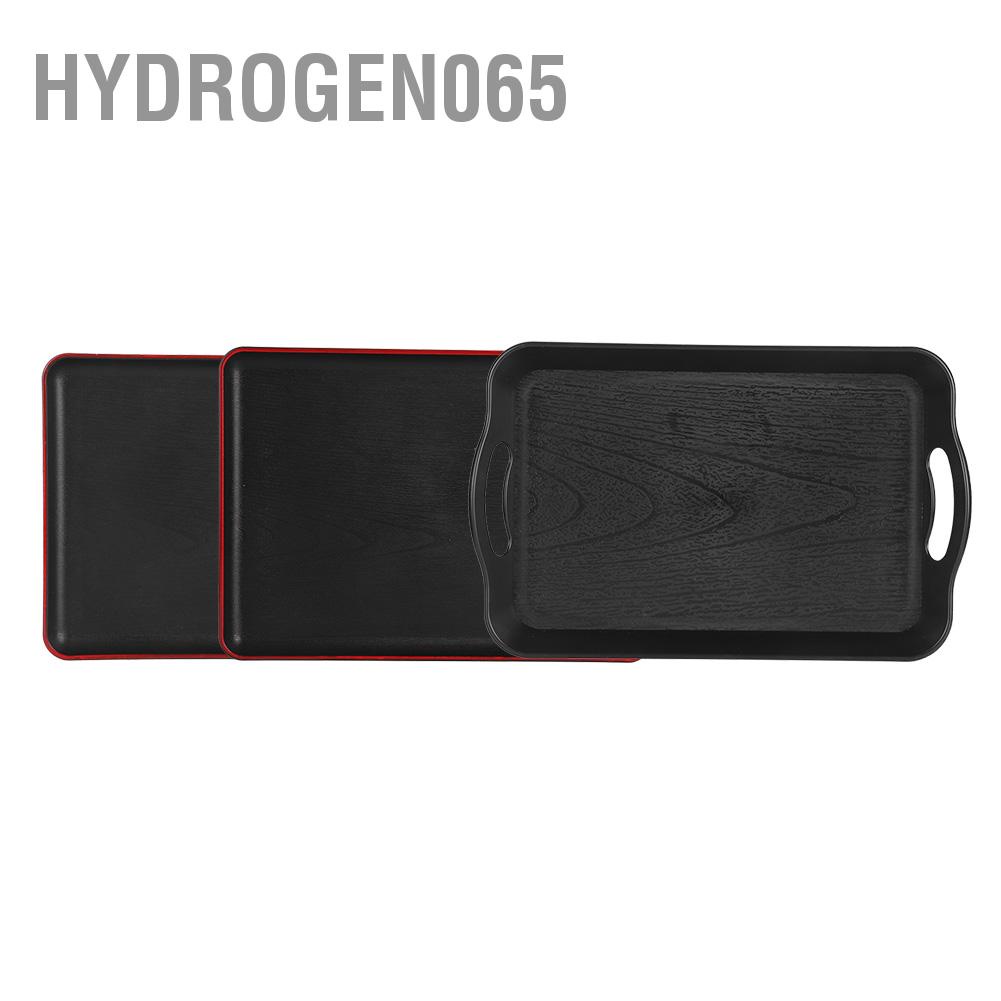 Hydrogen065 Tray Wood Grain Imitation Rectangular Acrylic Plastic for Fast Food Hotel Home Restaurant
