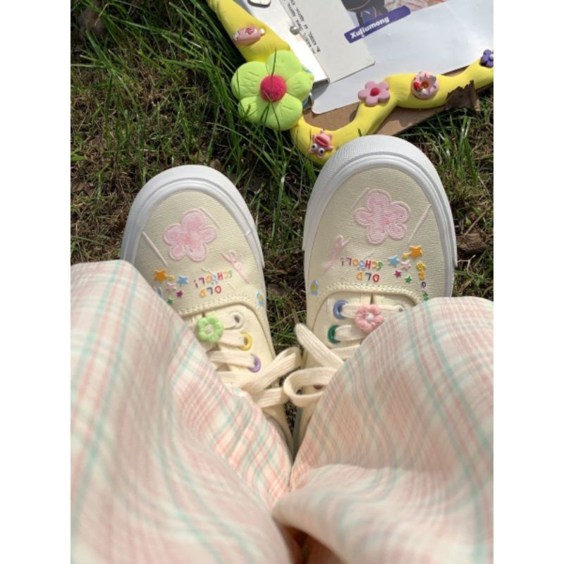 SẴN Giày thể thao nữ ulzzang hoạ tiết in nổi 3d  phong cách vintage