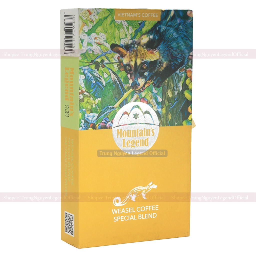 Cà Phê Chồn Mountain's Legend - Cafe Legend Revive Phin Giấy - Weasel Coffee Special Blend