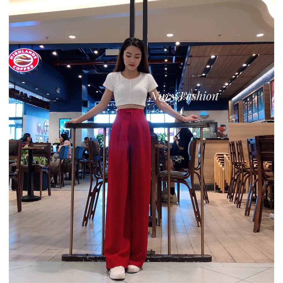 Quần Ống Suông , ống rộng nữ dáng dài , cạp cao vải đẹp loại 1 | BigBuy360 - bigbuy360.vn