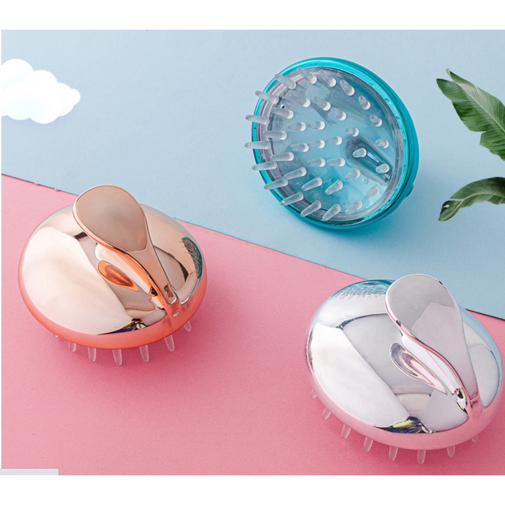 LƯỢC SILICON GỘI ĐẦU MASSAGE , DỤNG CỤ MÁT XA CỌ RỬA MẶT THƯ GIÃN Hàn Quốc