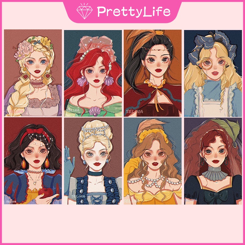 Bộ Dụng Cụ Tự Làm Tranh Đính Đá 5D Hình Công Chúa Disney 30 X 40