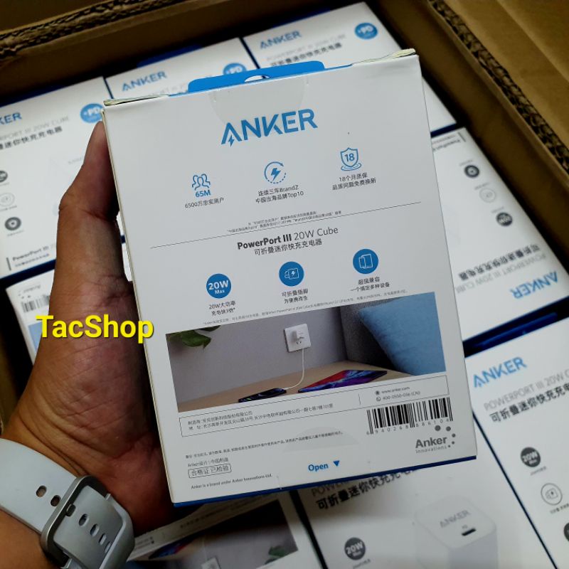 Cốc sạc nhanh PD Type-C 20W Anker Powerport III A2149 Chính Hãng - BH 12 Tháng