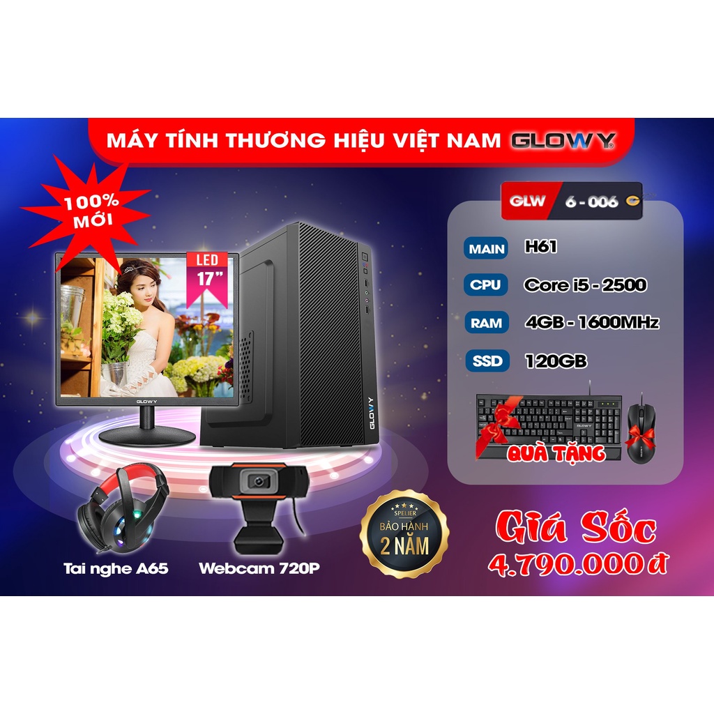 Bộ máy Tính Văn phòng, học tập, chơi game, Giải trí đủ cấu hình - Cam kết Chất lượng - Bảo hành 24 tháng!