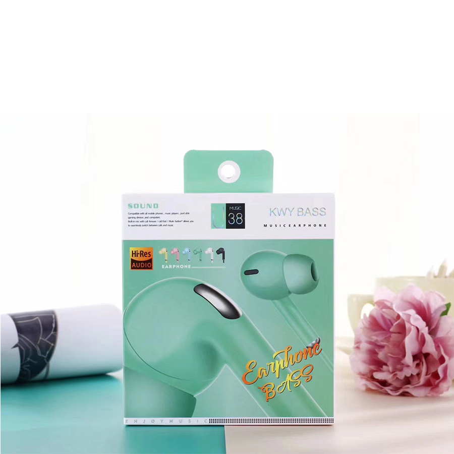 Tai nghe nhét trong Hifi siêu trầm nối dây màu macaron cho Android & iOS thông dụng