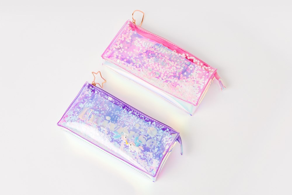 Túi Hologram ARTBOX Hàn Quốc Họa Tiết Barbichon Màu Hồng Lấp Lánh Kim Tuyến