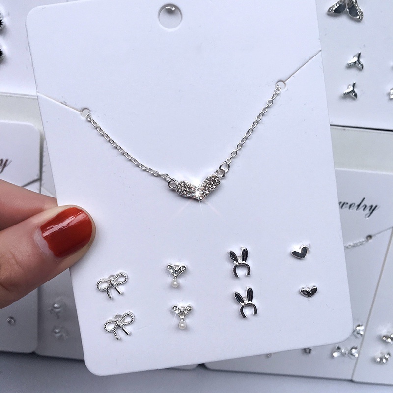 Bộ Vòng cổ + Bông Tai Hình Sừng Hươu Thời Trang Cho Nữ