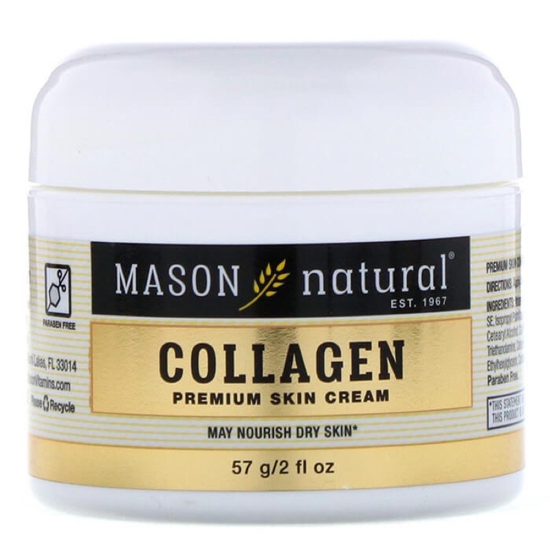 Kem Dưỡng Da Collagen Mason Natural Premium Skin Cream 57g Mỹ