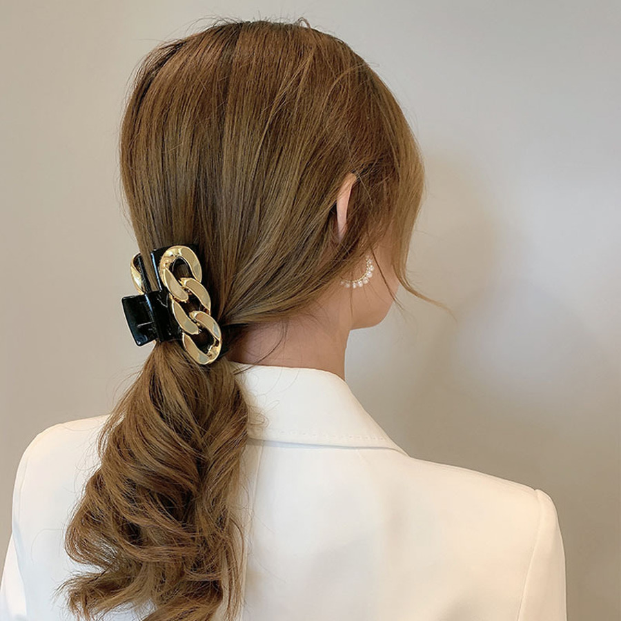 Kẹp Tóc Kim Loại Mạ Vàng Phong Cách Hàn Quốc Cho Nữ