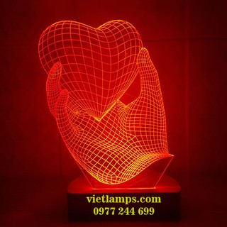 ĐÈN LED 3D BÀN TAY ĐÓN TRÁI TIM