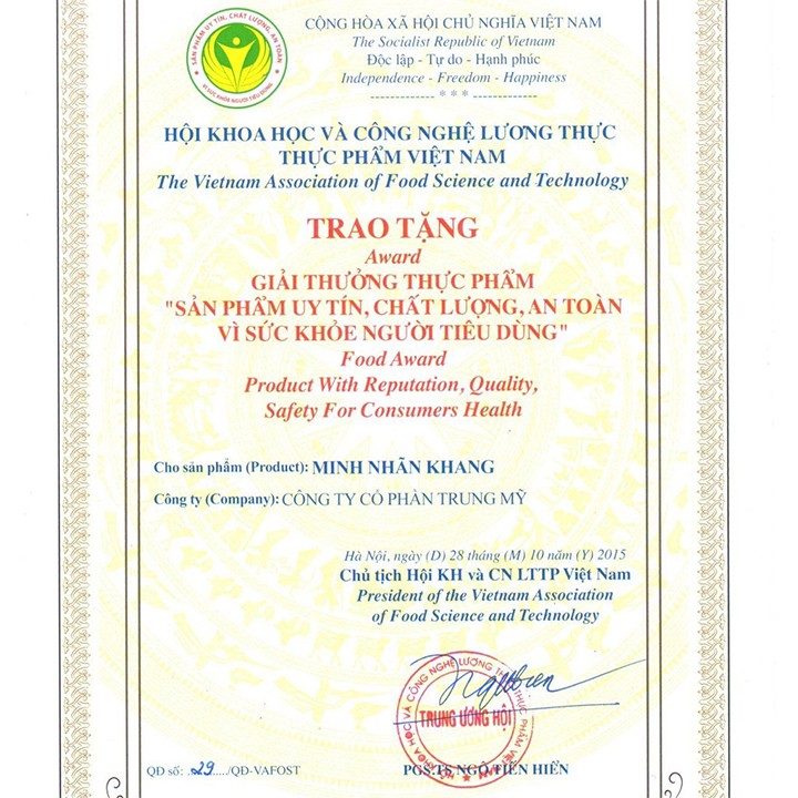 Minh Nhãn Khang Hộp 180 Viên - Giúp Đôi Mắt Luôn Sáng & Ngăn Ngừa Bệnh Lý Về Mắt