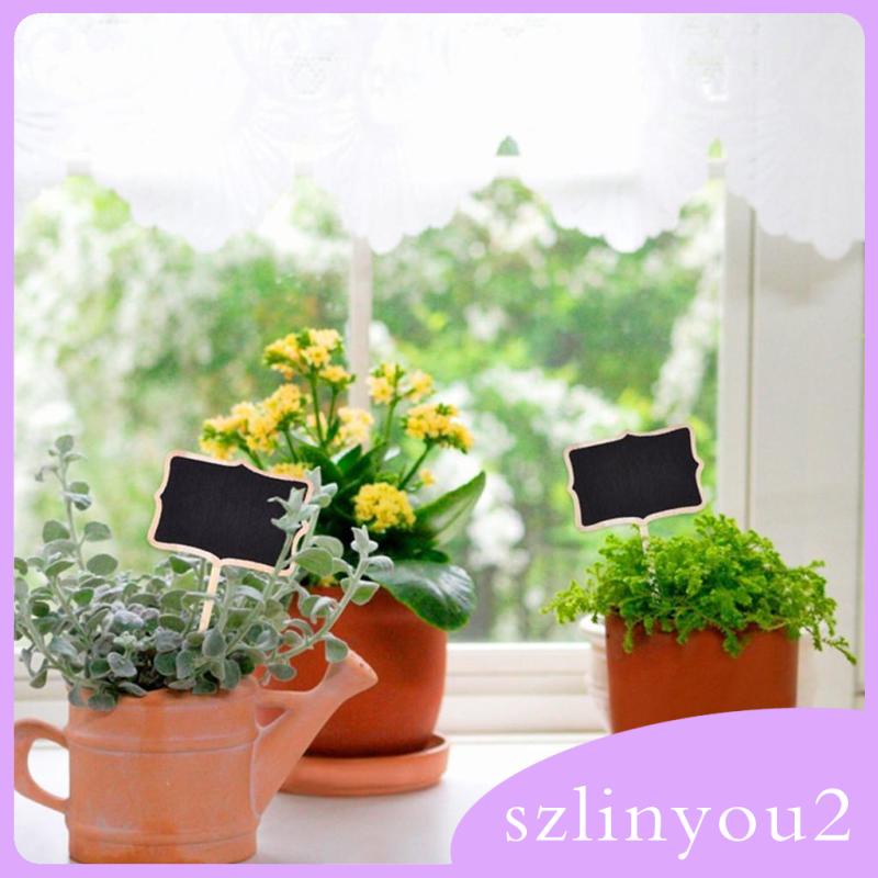 Set 2 Bảng Đen Ghi Chú Kèm 10 Que Gỗ